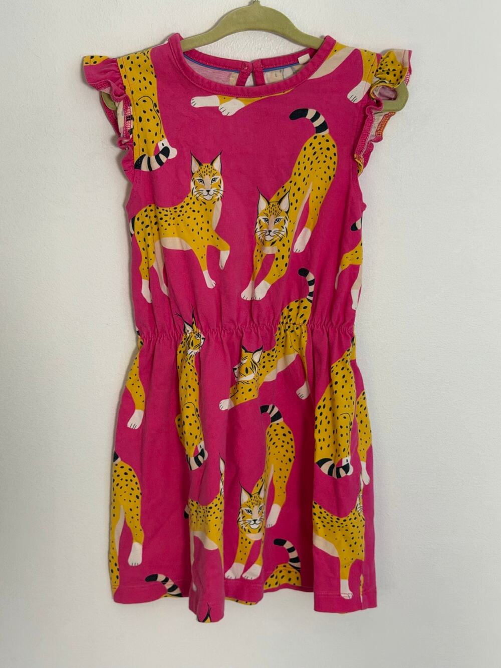 Mini Boden Pink Summer Cat‎ Dress size 4-5